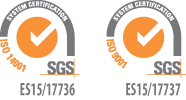 Sellos SGS de certificación de calidad